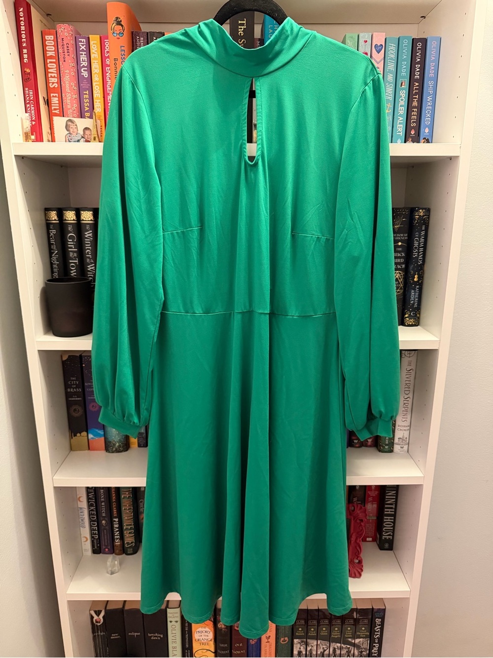 Eloquii Emerald Green Long-Sleeve Midi Dress